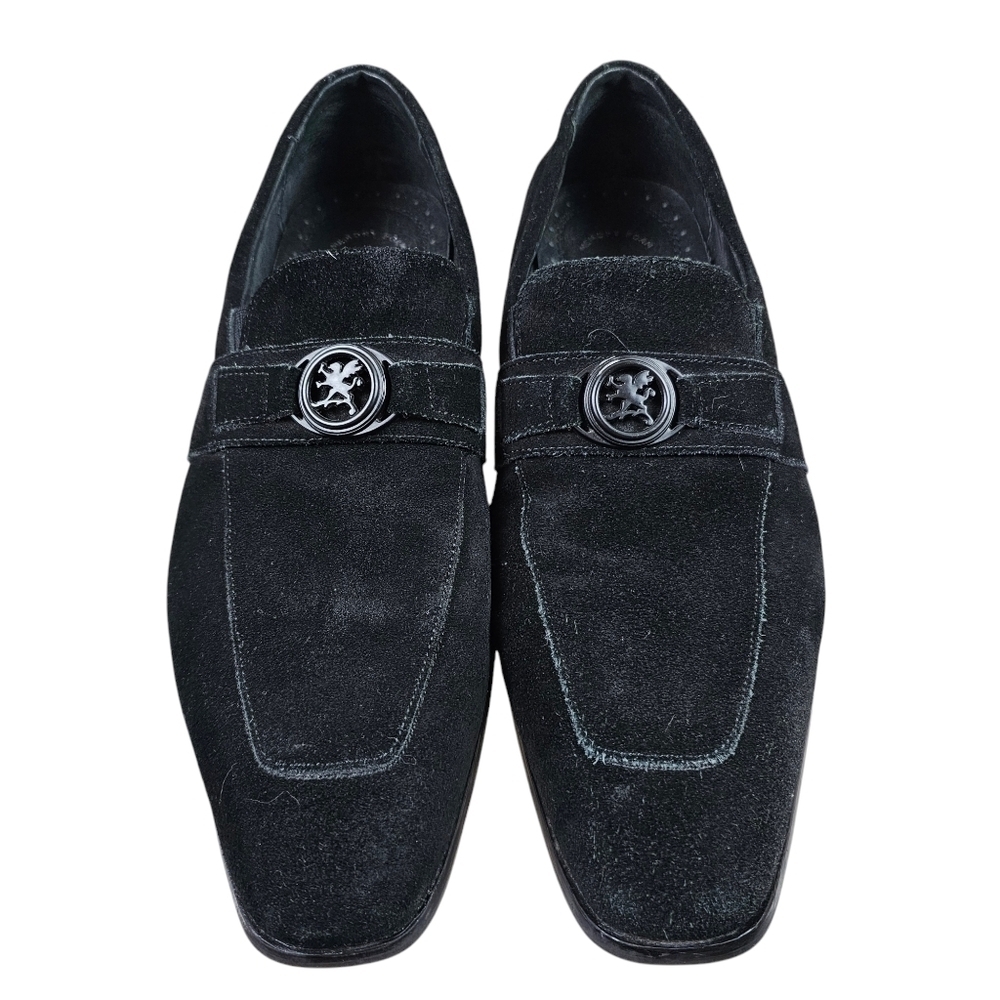 Stacy Adams Black Suede Slip-On Loafers